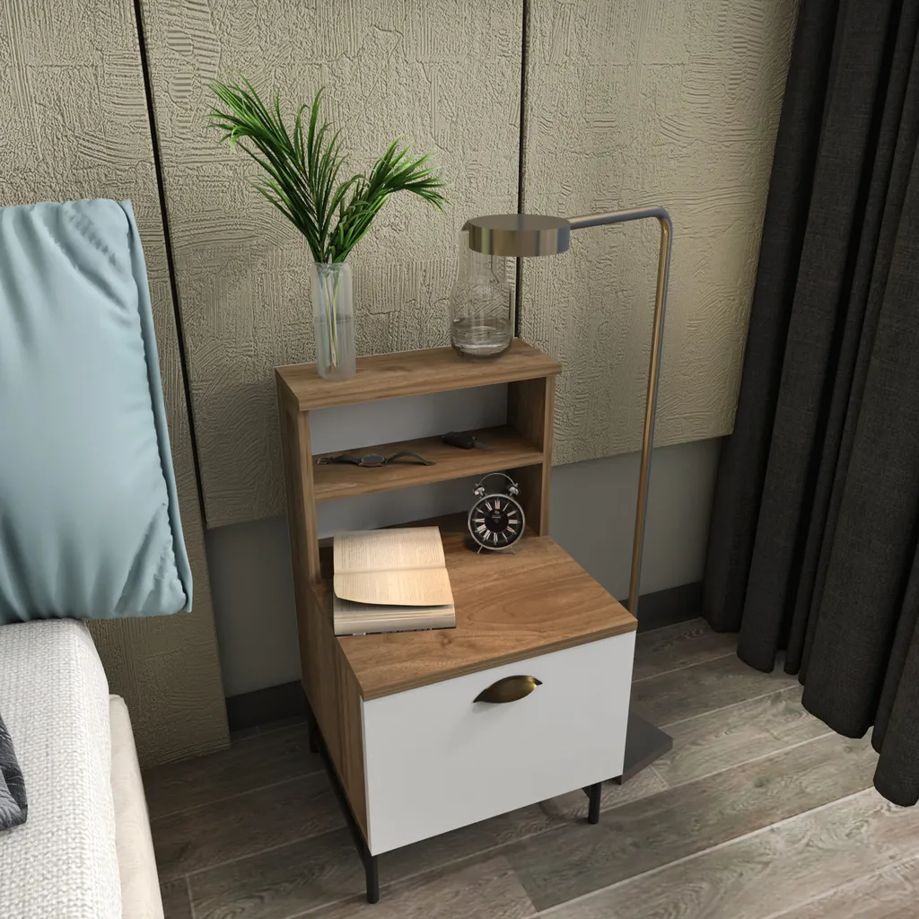Table de chevet compacte Cressi pour optimiser le rangement de chambre