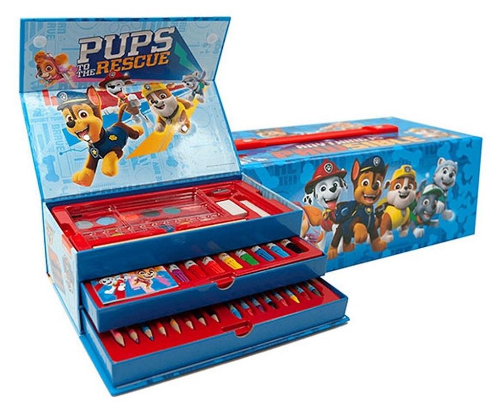 Paw Patrol - Schrein-Set XL im Koffer - Malset Stifte Produktbild 