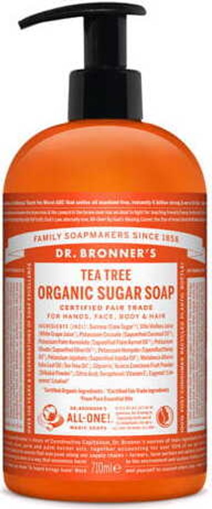 Dr Bronner'S Jabones De Azúcar Árbol Del Té 710 Ml