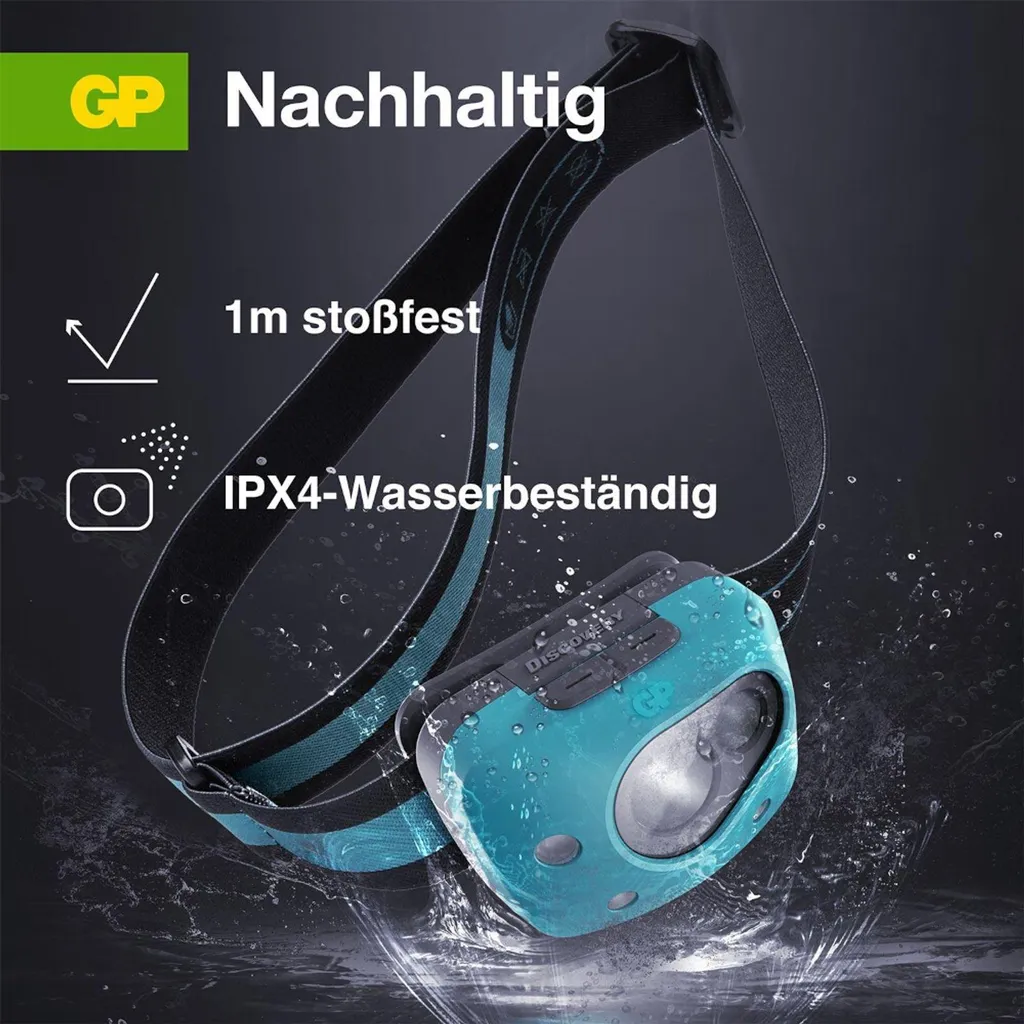 Lampe frontale GP Discovery CH44 - Éclairage LED puissant et ajustable - 23