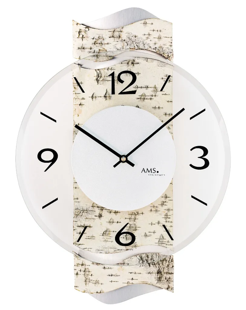 Horloge AMS 9624 moderne à quartz - Grand format 27x39 cm silencieuse