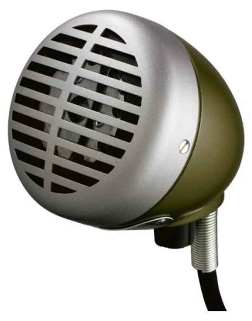 Microphone pour Harmonica Blues Shure 520DX Haute Impédance Vert Chrome