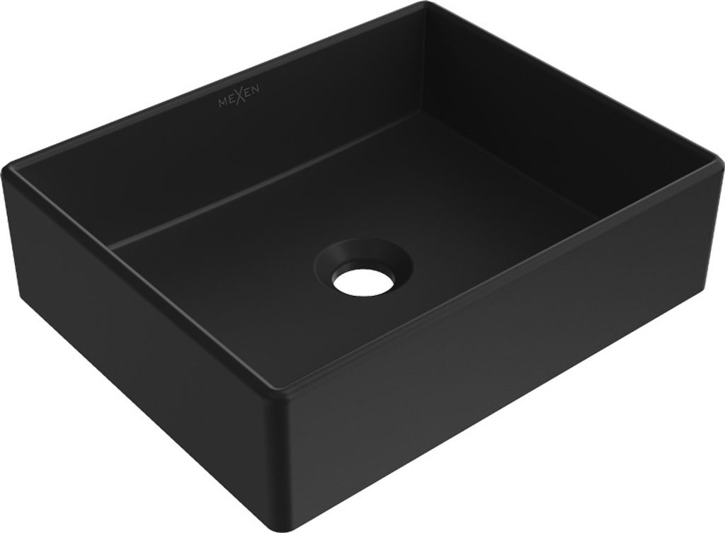 Mexen Goya Aufsatzwaschbecken 40 x 32 cm, Schwarz matt - 22184085