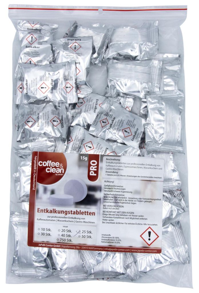 25 Entkalkungstabletten Entkalker Tabs 15g für Produktbild 