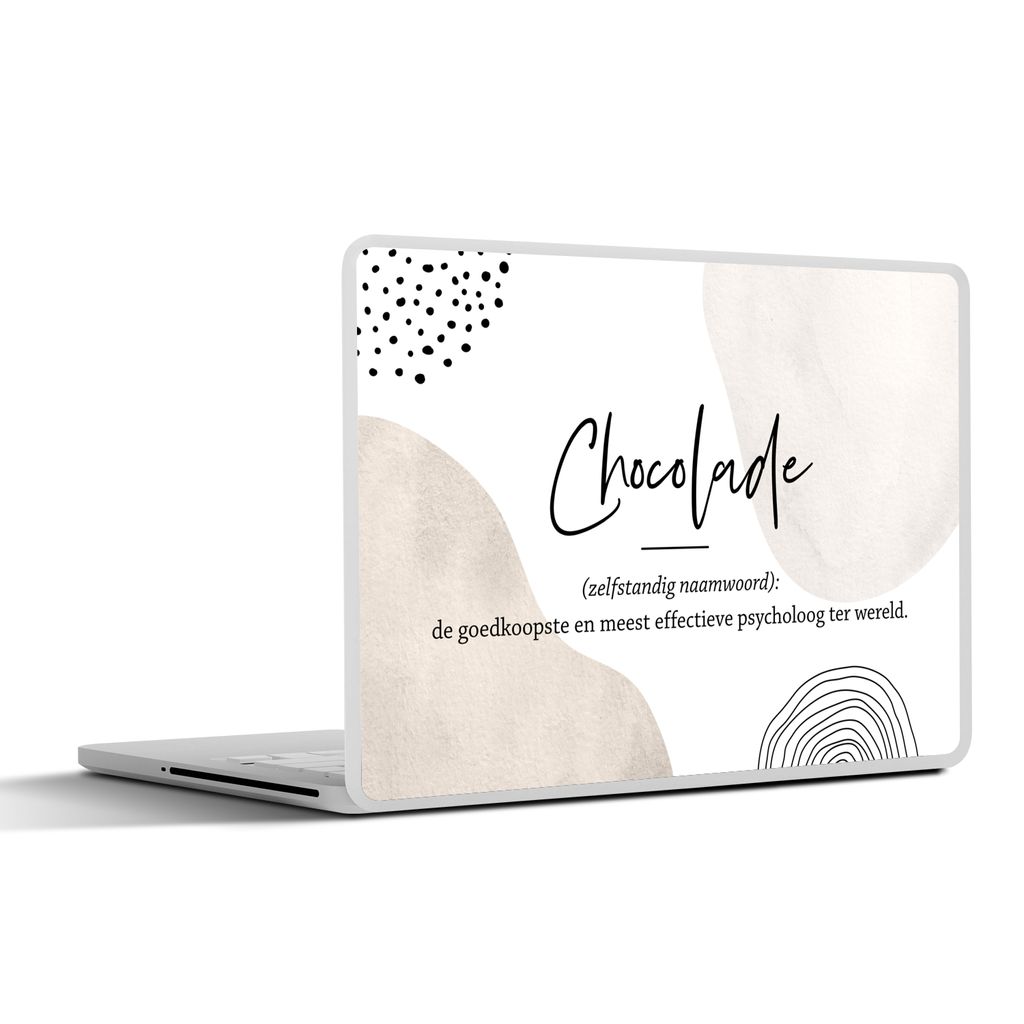 MuchoWow Laptop Aufkleber Sticker Cover Sprichwörter - Schokolade - Zitate - Wörterbuch - Definition Schokolade 30x22 cm - Laptop-Sticker
