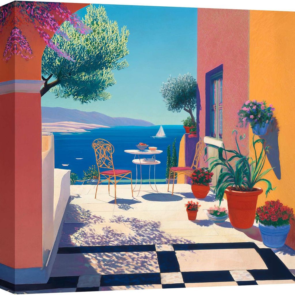 Meereslandschaft – Leinwanddruck – Hernan Navarro – Griechische Landschaft II – 70 x 70 cm