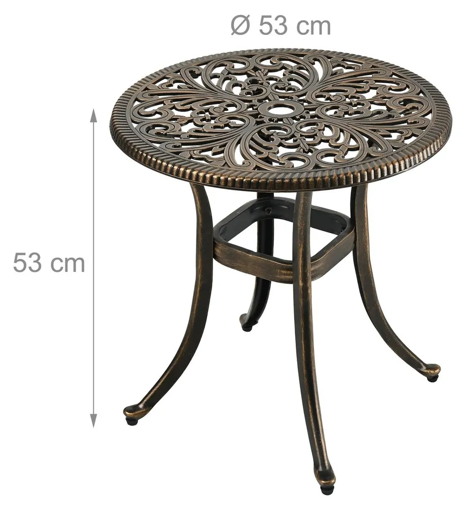 Table de bistro pour balcon et terrasse avec support parasol pratique