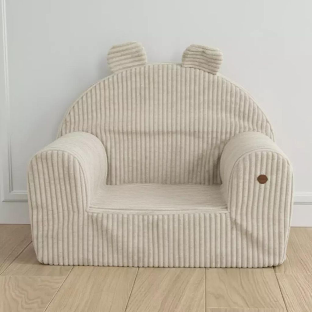 Muminky | Kindersessel Cord - Beige - Weich, Handgemacht, Personalisierbar, Antirutsch