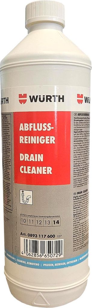 Würth Abflussreiniger Flüssig 1000 ml  0893117600 Produktbild 