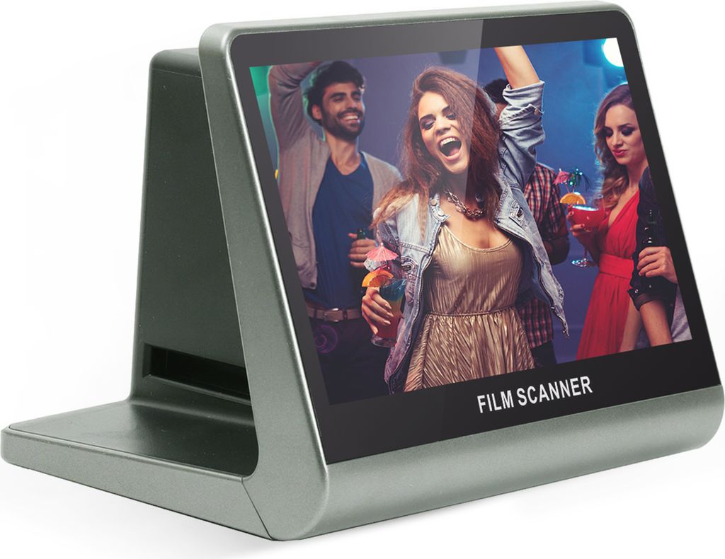 Bisofice Filmscanner Diascanner 7Zoll 48W Pixel LCD-Bildschirm 16GB Deutsch Englisch, mit 135+110Filme/126KPK/Super8/Monochrom/Dia, für PC Compute...