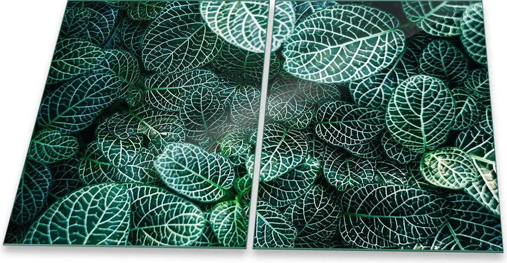 Copertura Piano Cottura 40x52 Vetro Temperato Verde Naturale 2 Pezzi