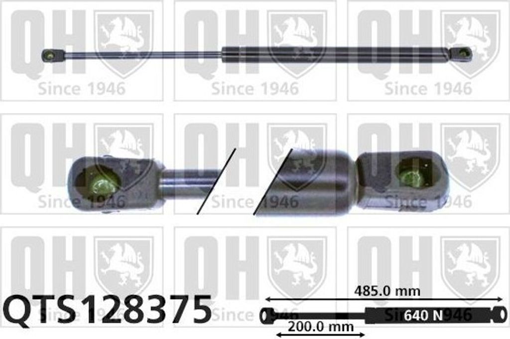 QUINTON HAZELL QTS128375 Gasfeder Heckklappendämpfer für FORD MONDEO II Kombi (BNP) 485mm