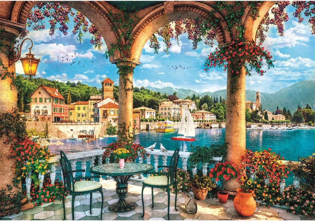 Puzzle 1000 Teile CB High Quality Collection Balkonblick Produktbild 