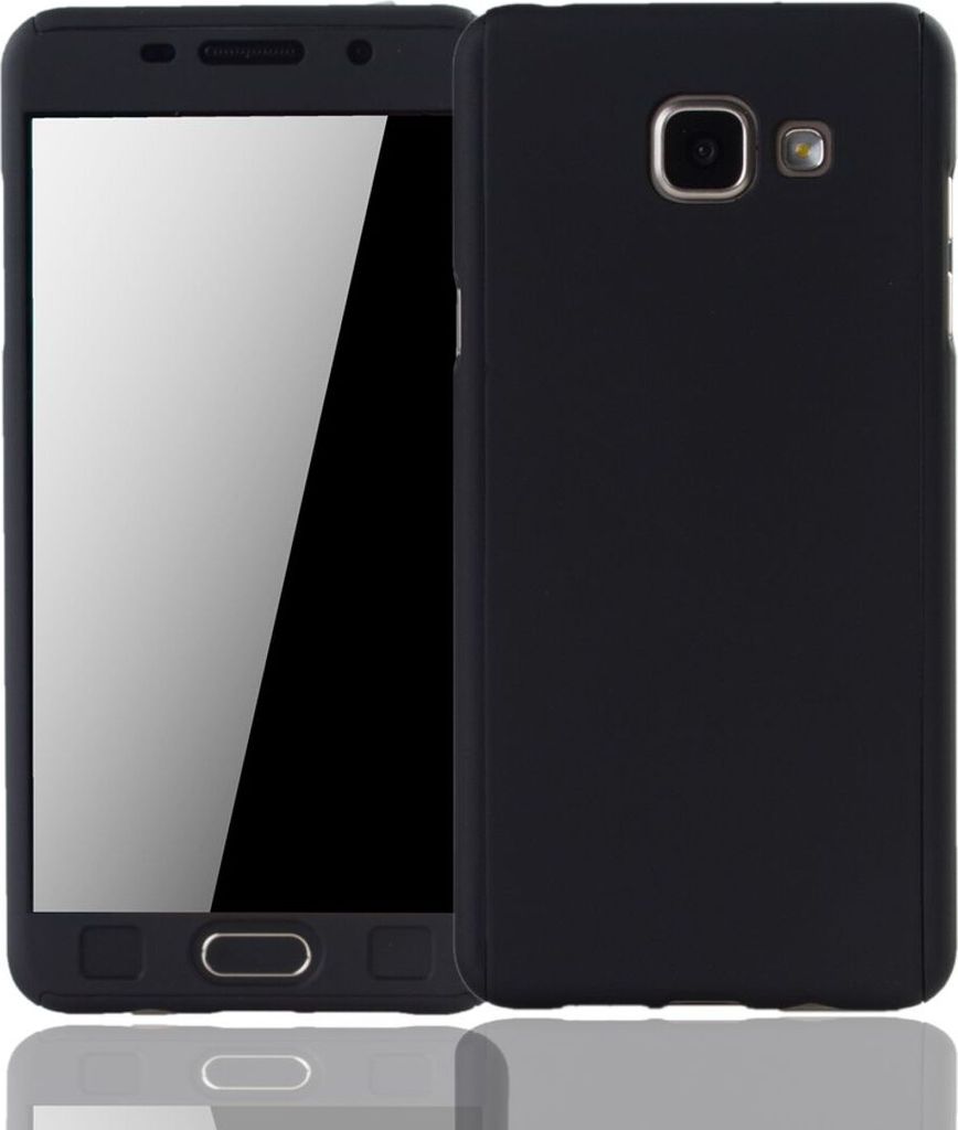 Handyhülle Schutzhülle für Samsung Galaxy A5 (2016) Full Case Cover Displayschutz 360 Schwarz