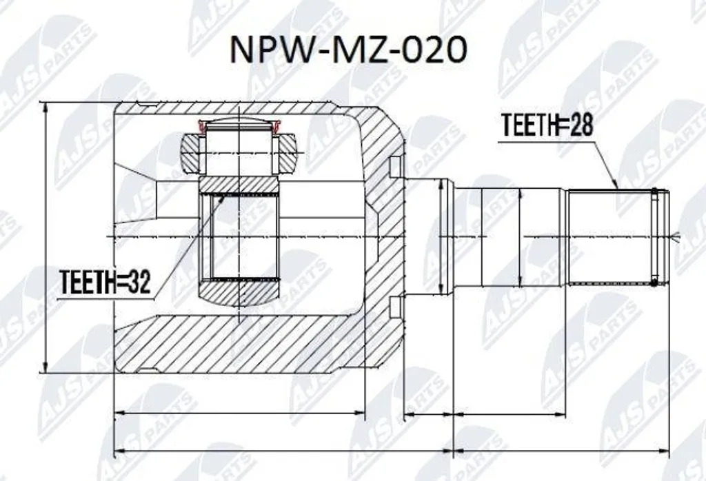 Réparation transmission Mazda 6 : Kit de joints NTY NPW-MZ-020 GD3622620