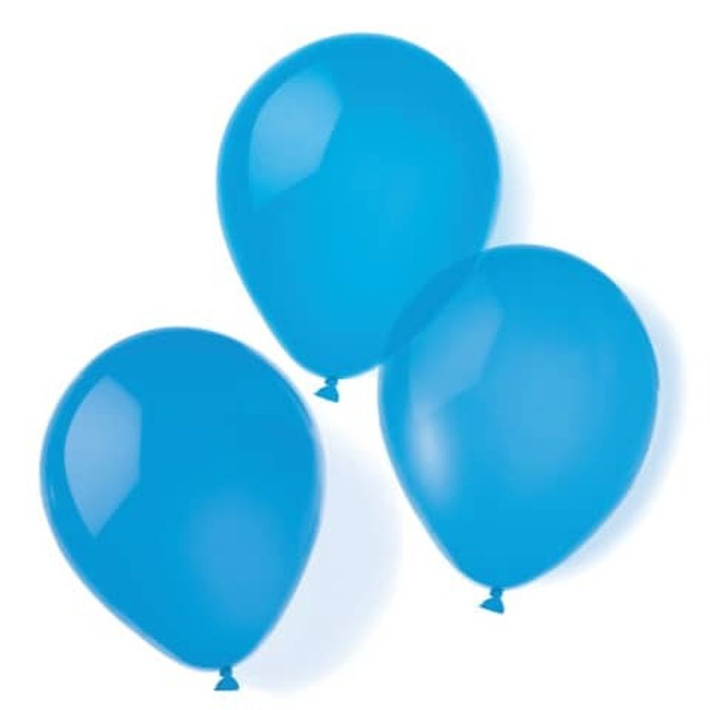 10 Blaue Ballons Partyflash 23cm