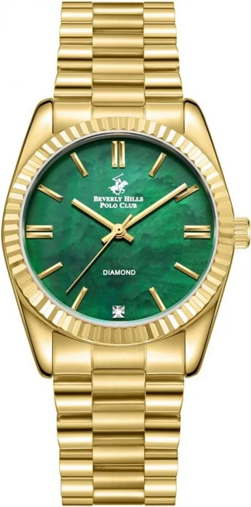 Montre femme Beverly Hills BP3172C.170 : style et lisibilité en vert chic