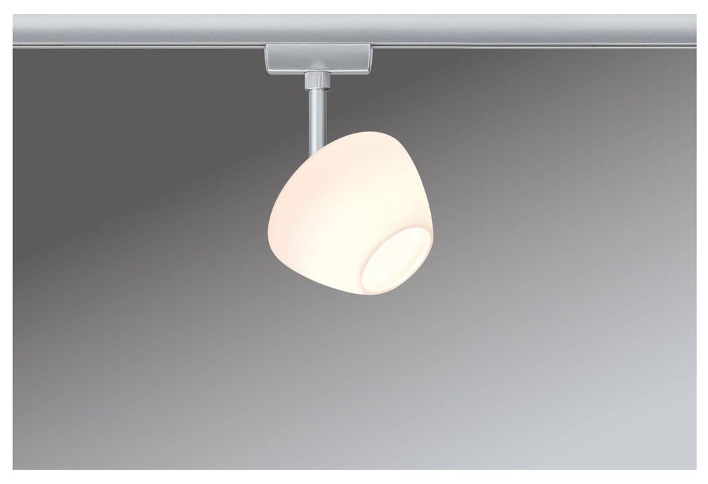 Paulmann URail Schienensystem Light&Easy Spot Zambaioni 1x40W GZ10 Chrom matt/Satin 230V Metall/Glas