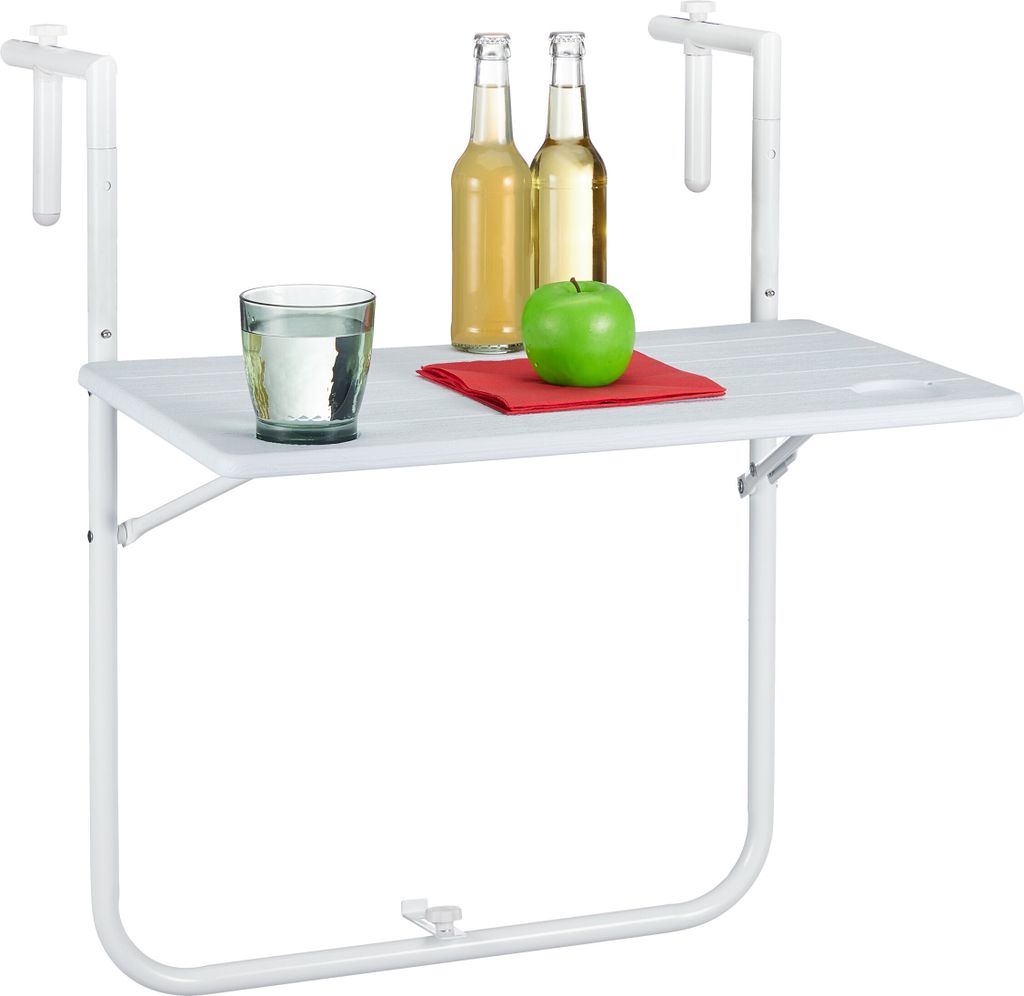 Relaxdays Balkon Hängetisch, klappbar, 3-Fach Produktbild 