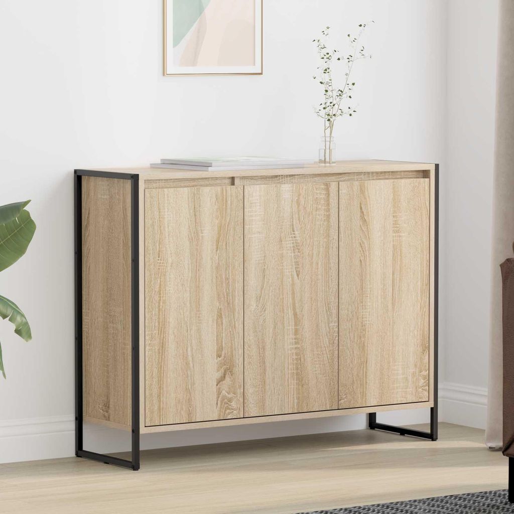 vidaXL Seitenschrank Sonoma 96,5 x 30 x 75 cm Holzwerkstoff Produktbild 