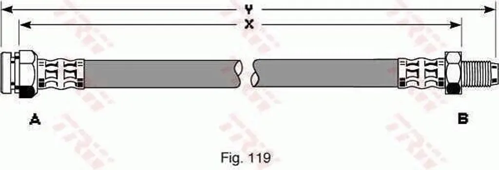 Flexible de frein TRW PHB270 pour Alfa Romeo 164 - Remplacement OE 60546646