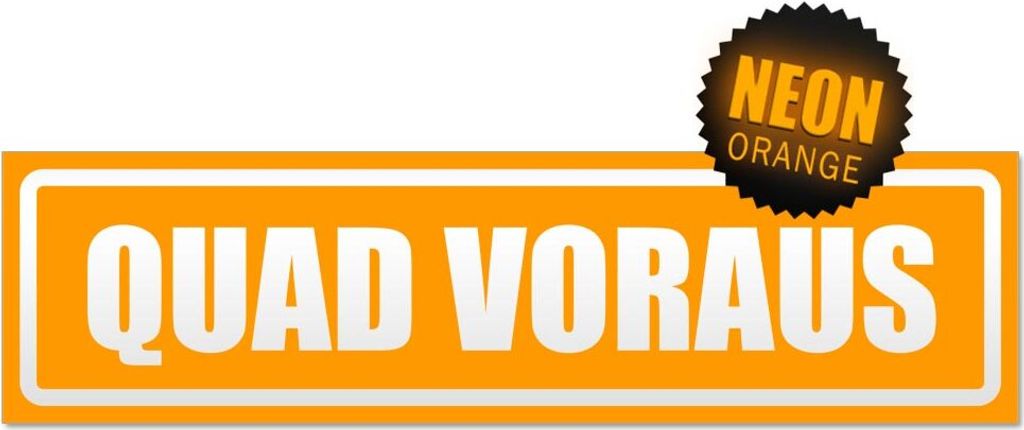 Quad voraus invertiert Magnetschild Schild magnetisch