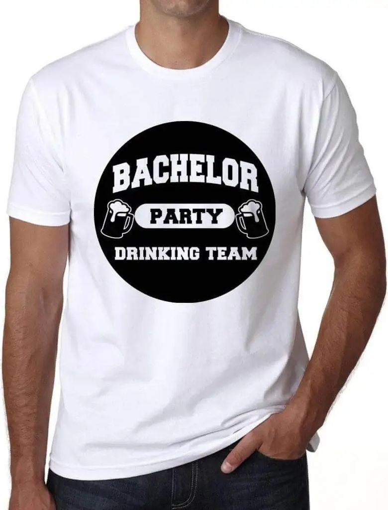 Herren Grafik T-Shirt Junggesellenabschied-Trinkgemeinschaft – Bachelor Party Drinking Team – Öko-Verantwortlich Vintage Jahrgang Kurzarm Lustige