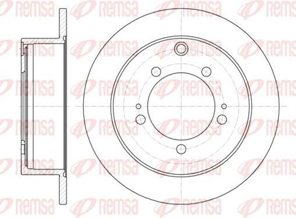 REMSA 61230.00 Bremsscheibe OE MR493489 kompatibel mit Outlander, Pajero