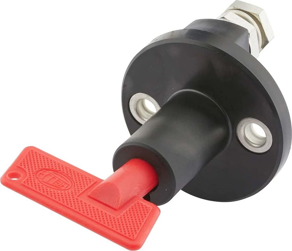 HELLA 6EK 002 843-051 Hauptschalter, Batterie - Drehbetätigung - Anschlussanzahl: 2 - geschraubt - Schließer - Gewindesteigung: 1.5mm