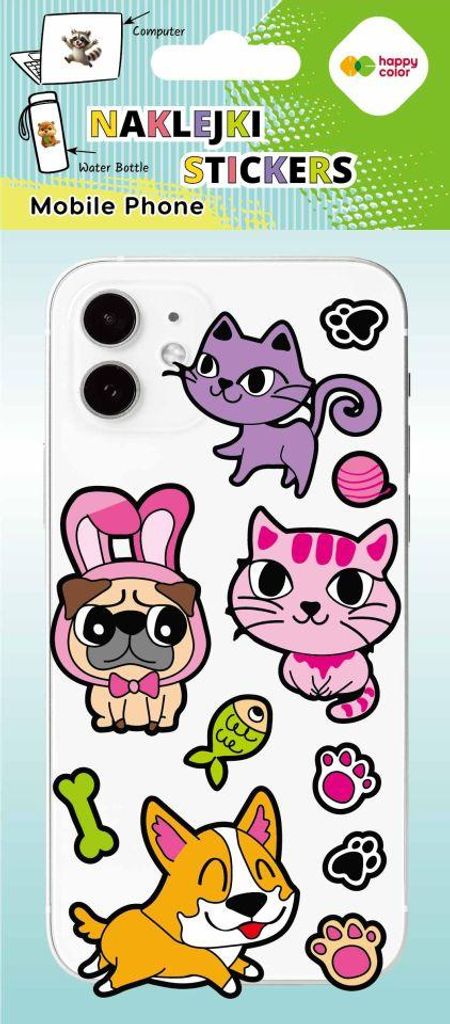 Dekorative Aufkleber Silly Friends Happy Color Handy