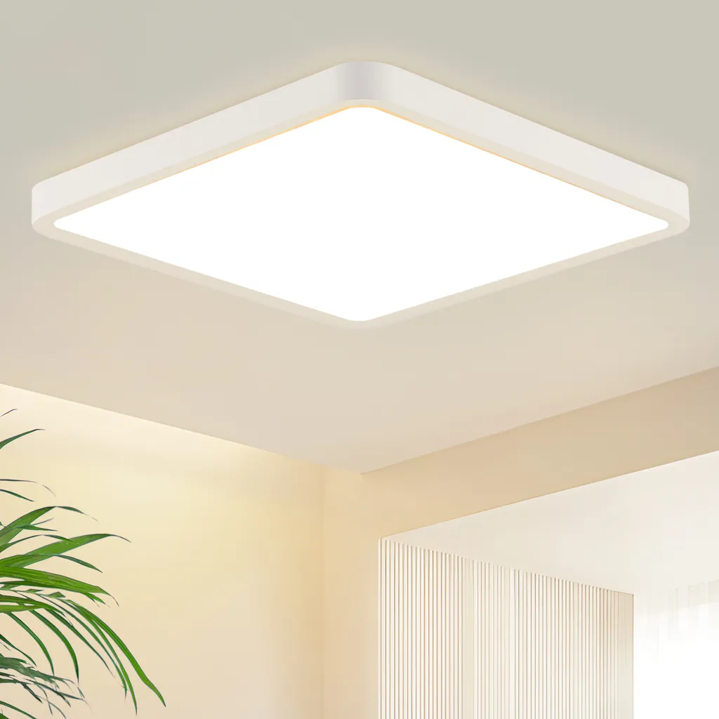 ZMH Plafoniera LED 18W 3000K IP44 - Lampada Soffitto Ultra-Slim 23cm