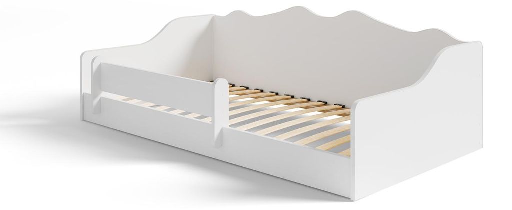 Łóżeczko podłogowe Montessori 140x70 bez materaca Biały Zdjęcie produktu 