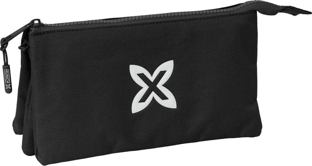Dreifaches Mehrzweck-Etui Munich Schwarz 22 x 12 x 3 cm
