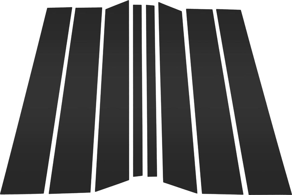8 Stk. Türsäulenfensterleiste für Ford Edge 2007-2014 Vorne Hinten Links Rechts Anti-Kratz-Aufkleber Säulenpfosten Tür Außenverkleidung Schwarz