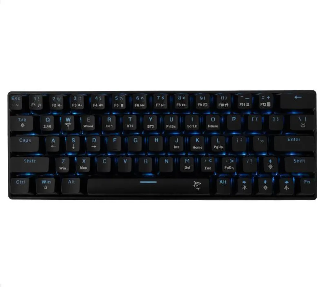 Clavier mécanique sans fil compact pour setup gaming minimaliste White Shark