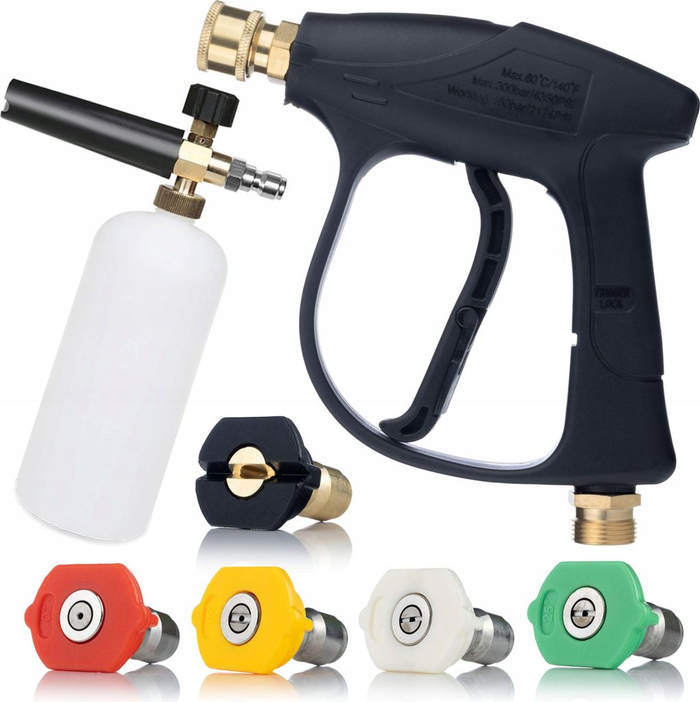 Hochdruckreiniger-Pistolenset 4350PSI 22mm + Rosfix Set mit Produktbild 