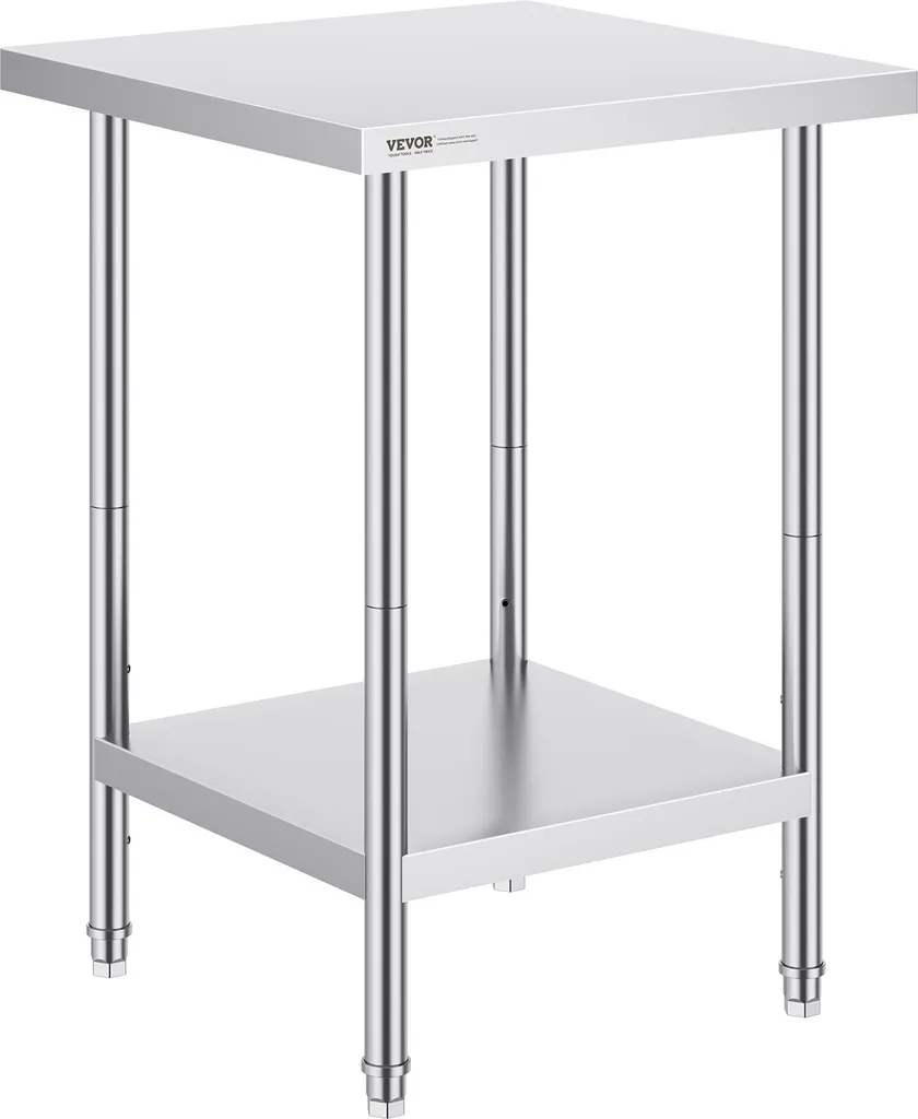 Table de cuisine inox 610mm - Surface anti-corrosion ultra résistante