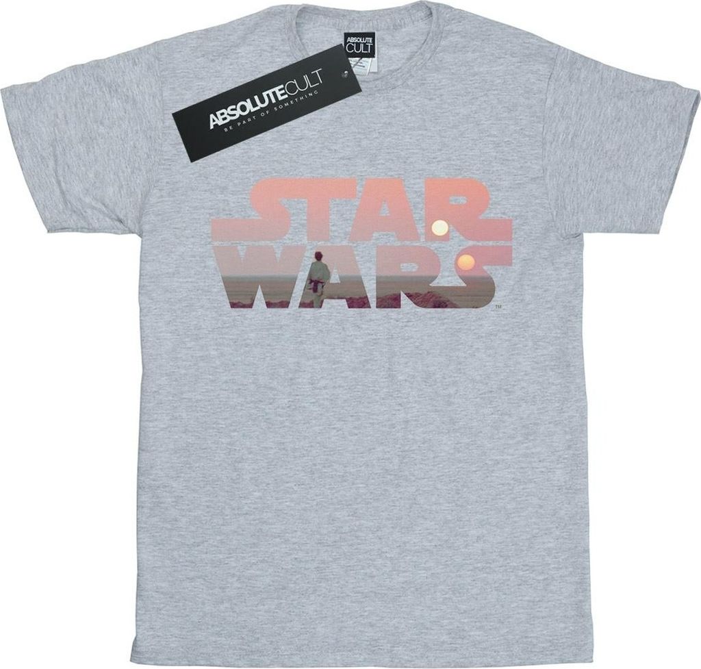 Star Wars - Maglietta "Tatooine" da uomo BI713 (L) (Grigio) Immagine del prodotto 