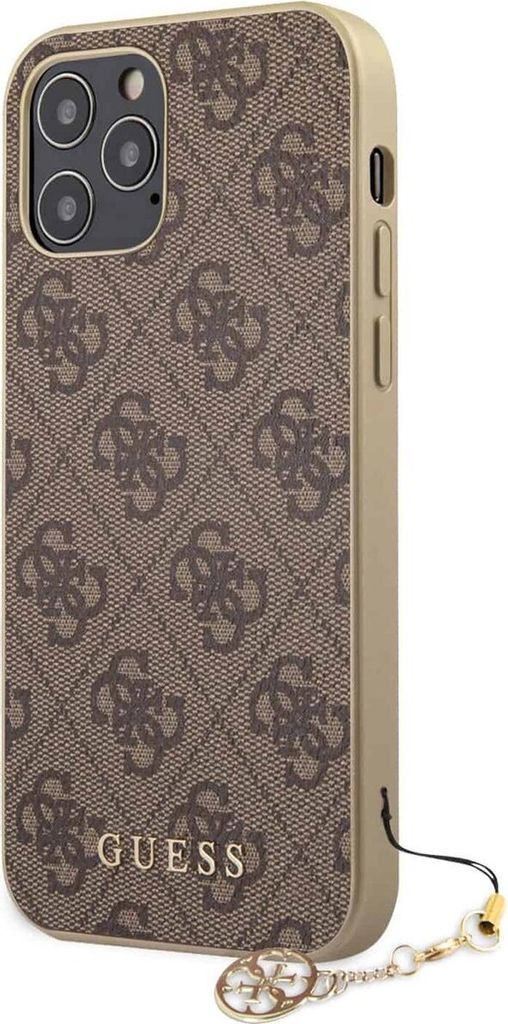 Hnědé pevné pouzdro Guess GUHCP12LGF4GBR pro iPhone 12 Pro Obrázek produktu