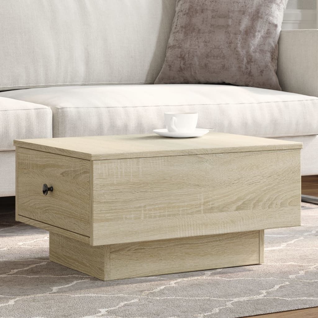 "Rabatt" Couchtisch modern - Wohnzimmertisch - Einfache Montage - Sonoma-Eiche 60x45x31 cm Holzwerkstoff - Kaffeetisch CC23483