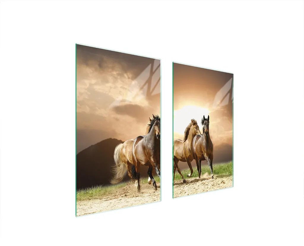 Piastre copri fornelli 2 pezzi 75x52 ceramica copri piano cottura vetro tagliere cavalli beige
