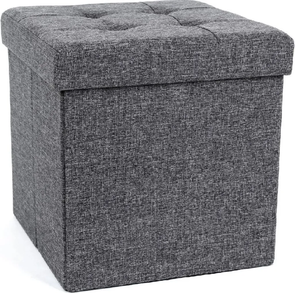 Sgabello Contenitore LAFINA Grigio 38x38 | Pouf Salvaspazio Design