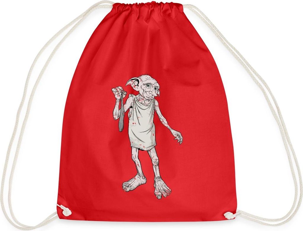 Spreadshirt Harry Potter Dobbys Geschenk Turnbeutel, One size, Rot