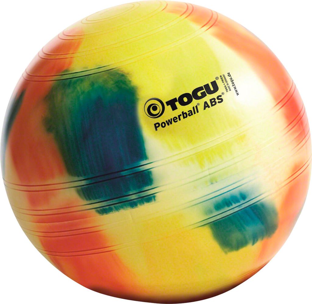 TOGU Gymnastikball Powerball ABS marble Sitzball Büroball Fitnessball 75 cm BUNT