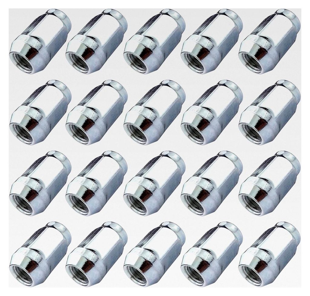 20 Radmuttern M14x2,0 verzinkt SW19 Kegelbund kompatibel mit Transit F-150 F-350
