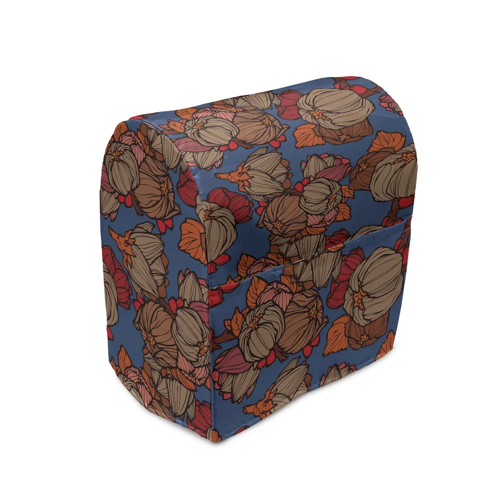 Custodia Artistica Frullatore ABAKUHAUS Blu/Marrone - Design Floreale