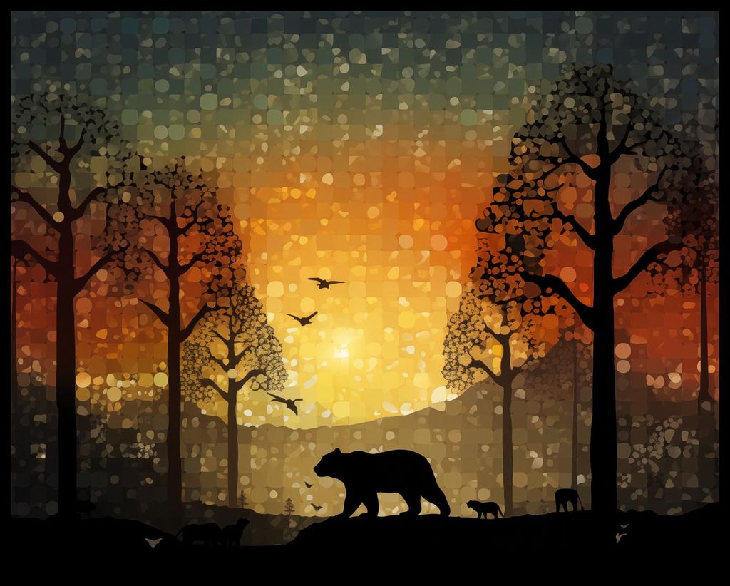 Plakat 76x60,5cm Westen im Wilden Wald