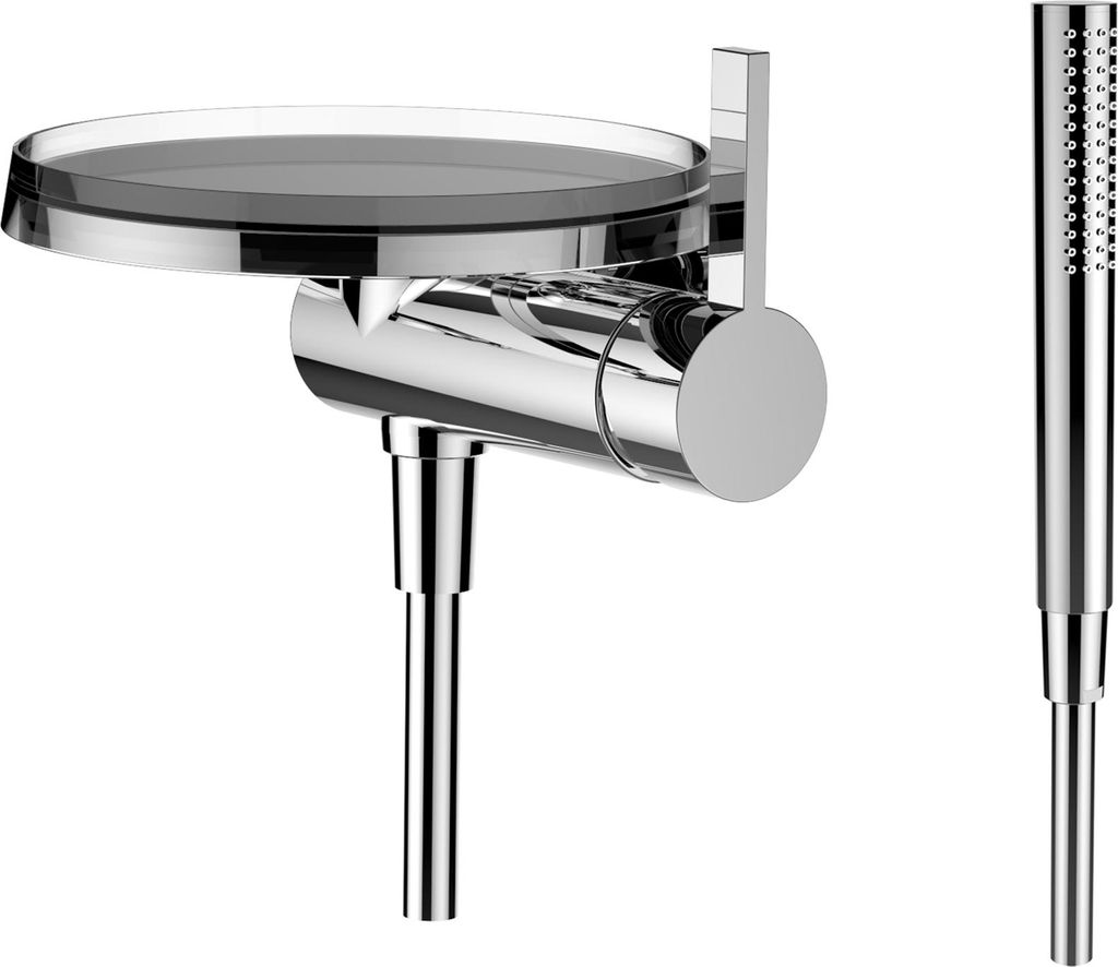 LAUFEN Kartell Einhebel-Unterputz-Duschenmischer disc für Simibox 1-Point, wandhängend, chrom, H3313390041411
