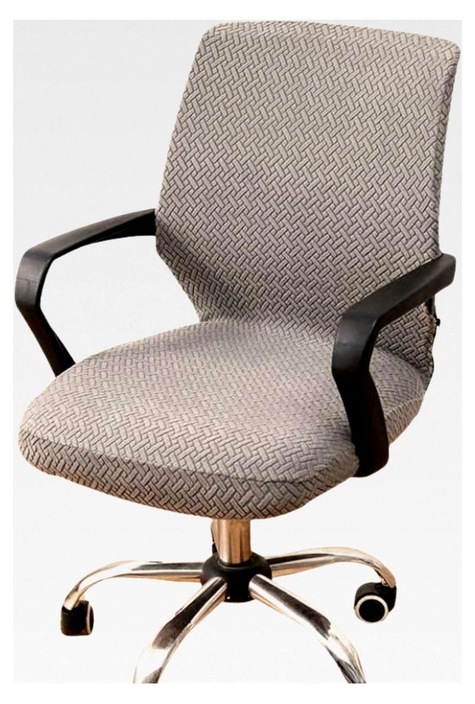 Stuhlhussen für Bürostühle – Beige Hussen für Bürostühle – Bezug für Drehstühle – Überzug für Computerstühle – Husse für Schrei...