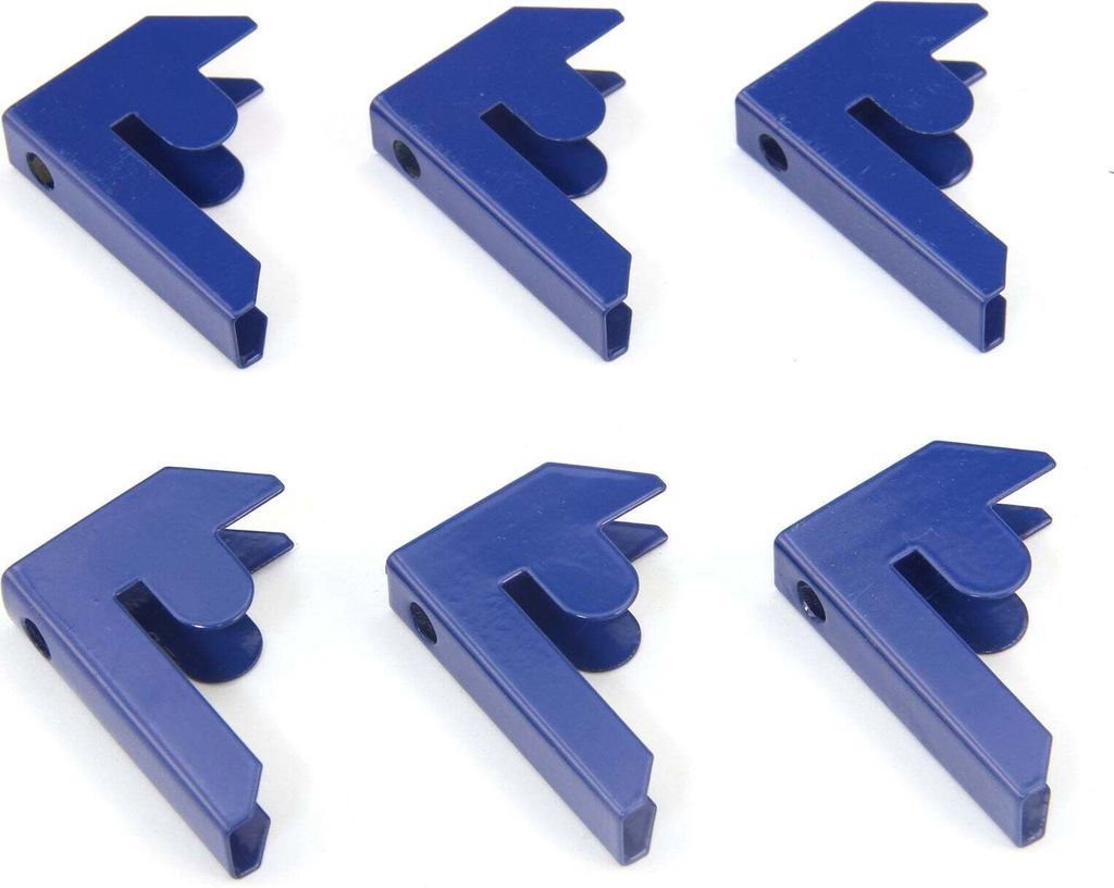 Monster Racking T-Rax Regalverbinder Steck-Verbindungsstücke Verbinder Verbindung Werkstattregale Lagerregale Blau (6er Pack)